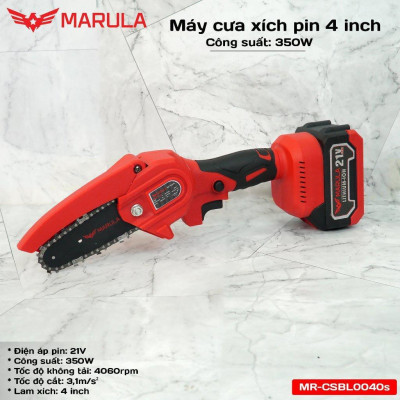 MÁY CƯA XÍCH PIN 4INCH MR-CSBL0040s - MARULA - HÀNG CHÍNH HÃNG