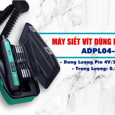 MÁY SIẾT VÍT DÙNG PIN 4V/2AH 5NM DCA ADPL04-5E - HÀNG CHÍNH HÃNG
