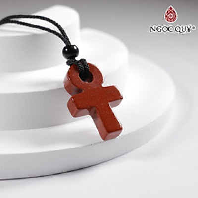 Dây chuyền thánh giá phục sinh đá thiên nhiên - Ngọc Quý