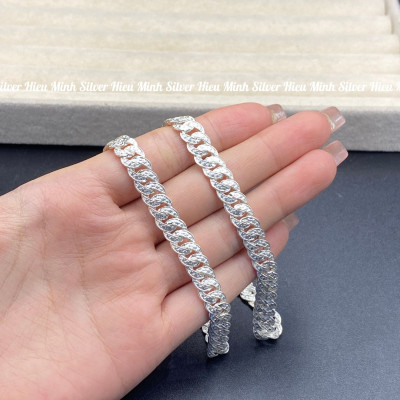 Dây Chuyền Nam Bạc Ta Họa Tiết Hình Ngôi Sao Bạc Hiểu Minh DBN083 