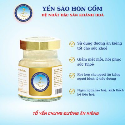 [Combo 12 Hũ] Tổ Yến Sào Chưng Đường Ăn Kiêng - Yến Sào Hòn Gốm Chính Hiệu Khánh Hoà - HGK NEST 