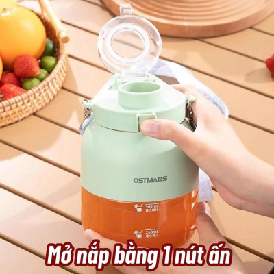 Máy Xay Sinh Tố Cầm Tay Mini Ostmars Sạc Tích Điện Dung Tích 500ml Đa Năng Nhỏ Gọn