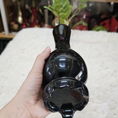 BÌnh hoa sơn mài - Bình bầu có đế size 24x10 cm cắm hoa, trang trí kệ, bàn làm việc, quà tặng ý nghĩa