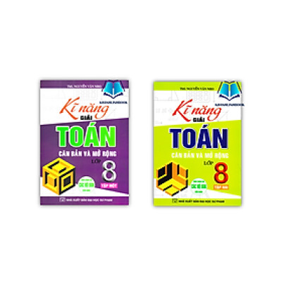 Sách - Combo Kĩ Năng Giải Toán Căn Bản Và Mở Rộng Lớp 8 Tập 1 + 2 (Dùng Chung Cho Các Bộ SGK Hiện Hành)
