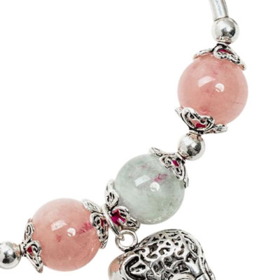 Vòng Tay Đá Beryl Đa Sắc Charm Bạc 925 Ngọc Quý Gemstones VT174