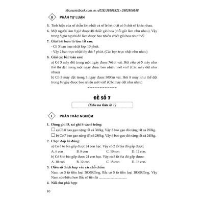 Sách - 100 Đề Kiểm Tra Toán Lớp 4 - Biên Soạn Theo Chương Trình Mới - Khang Việt Book