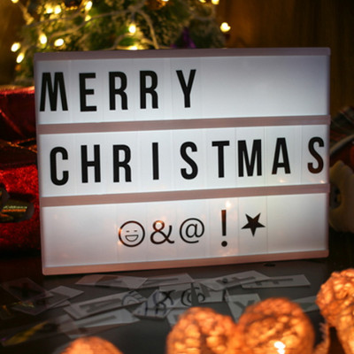 Hộp đèn led gắn chữ cái trang trí size A4 cực đáng yêu