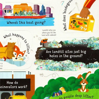 Sách - Anh: Lift The Flap Q&A about Recycling & Rubbish