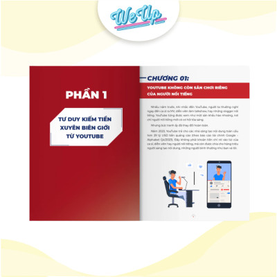 Combo 2 sách: Hướng dẫn Kiếm tiền xuyên biên giới từ Youtube và Công thức sản xuất video ngắn livestream (Weupbooks)