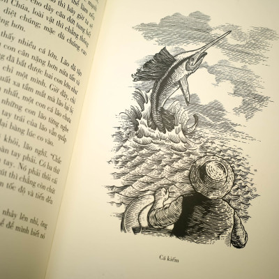 [bìa da microfiber] (S500 ấn bản giới hạn) ÔNG GIÀ VÀ BIỂN CẢ - Ernest Hemingway – minh họa Lê Trí - Đông A