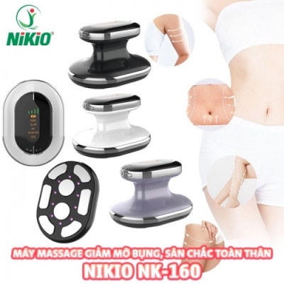 Máy Massage Bụng Cầm Tay Nikio NK-160 - Công Nghệ Sóng RF, EMS Giúp Săn Chắc Body