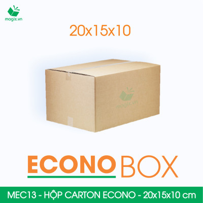 MEC13 - 20x15x10 cm - Combo 60 thùng hộp carton trơn siêu tiết kiệm ECONO