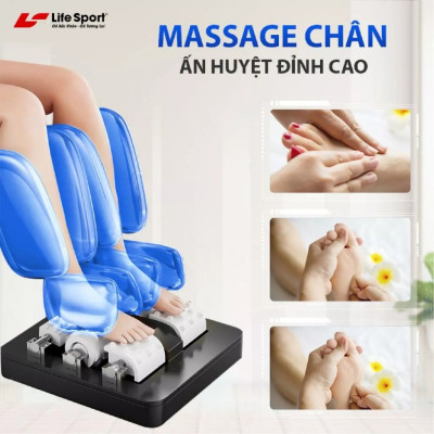 Ghế Massage Toàn Thân Lifesport LS-666, Ghế Massage Hiện Đại Với 20 Bài Massage Tự Động, Điều Khiển Bằng Giọng Nói
