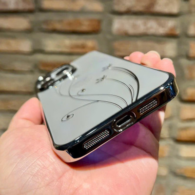 Ốp lưng cho iphone 15 pro max Memumi hoa đính đá Swarovski cực sang siêu mỏng nhẹ - hàng chính hãng