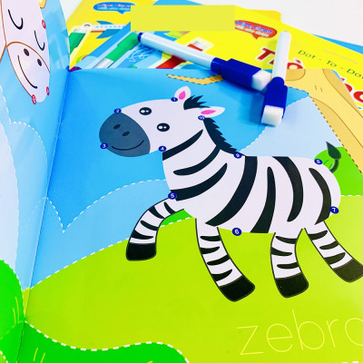 Sách - Bộ 4 quyển viết xóa được Wipe Clean trò chơi nối số tìm kiếm thông minh luyện viết không sợ sai