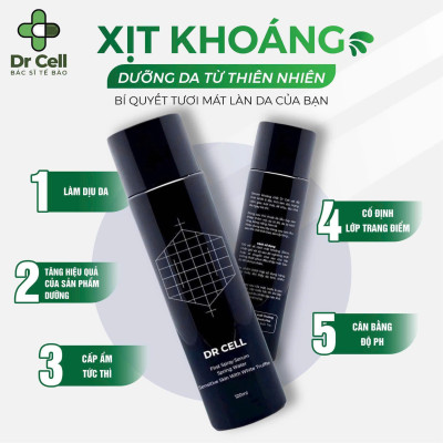 Xịt Khoáng Tế Bào Gốc Dr Cell 120ml cấp ẩm phục hồi da cho da tươi trẻ - Hàng Chính Hãng
