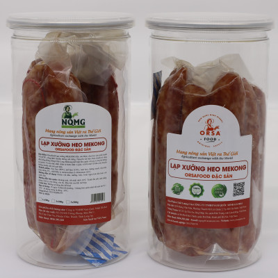 Orsafood LẠP XƯỞNG TƯƠI (Thịt Heo) MEKONG 100% chính hãng lạp xưởng ăn với gì ngon lạp xưởng ăn như thế nào lạp xưởng mai quế lộ (1kg/ 2 hộp)