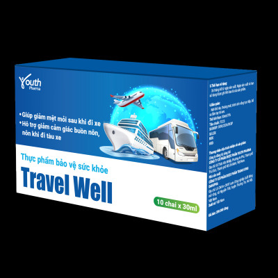 Nước Uống Travel Well Youth Pharma Hỗ Trợ Làm Giảm Tình Trạng Say Tàu Xe Hộp 10 chai