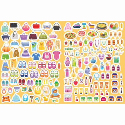 Sách Trò chơi Đồ hàng Đi Siêu Thị (Hơn 200 Stickers)
