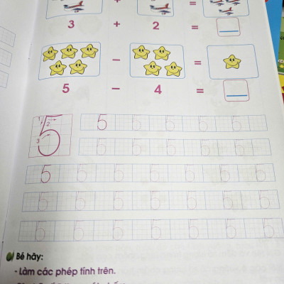 Bộ sách 4 cuốn: Bé làm quen và tập tô chữ cái, chữ số (Dành cho bé chuẩn bị vào lớp 1)