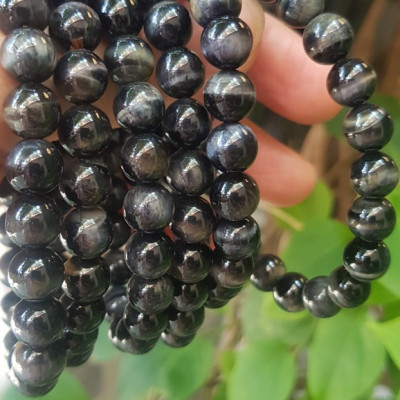 Vòng tay chuỗi đá mắt hổ tự nhiên đen xanh size hạt nhỏ 8mm 21 hạt bóng đẹp cung sanh nữ mệnh thủy mệnh mộc đeo may mắn đá tự nhiên tốt sức khỏe công việc tốt đẹp tài lộc hanh thông xinh tay rẻ đẹp ạ