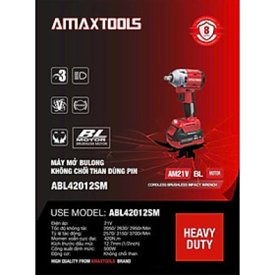 MÁY VẶN ỐC PIN 21V ABL42012SM BODY AMAXTOOLS  - HÀNG CHÍNH HÃNG