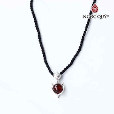 Dây chuyền mặt hồ ly bạc bọc đá thiên nhiên - Ngọc Quý Gemstones