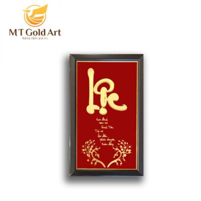 Tranh chữ Lộc dát vàng MT Gold Ar- Hàng chính hãng, quà tặng dành cho sếp, khách hàng, đối tác 