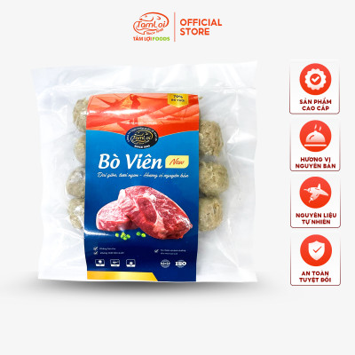 Bò viên Tâm Lợi, loại cao cấp - Dai ngon tự nhiên - Đảm bảo sức khoẻ - Giao nhanh trong 3h - 500gr