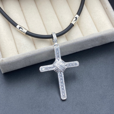 Mặt Dây Chuyền Nam Bạc 925 Hình Thánh Giá Đính Đá Bạc Hiểu Minh MDN484