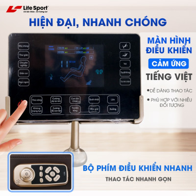 Ghế Massage Toàn Thân Lifesport LS-666, Ghế Massage Hiện Đại Với 20 Bài Massage Tự Động, Điều Khiển Bằng Giọng Nói