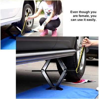 Kích Nâng Gầm Ô Tô, Xe Con, Xe Máy 2 Tấn Loại Dày Kèm Cờ Lê Nhỏ Gọn – Thay Lốp Khẩn Cấp Dễ Dàng