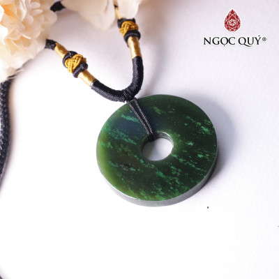 Mặt dây chuyền đồng điếu đá ngọc bích mệnh hỏa, mộc - Ngọc Quý Gemstones