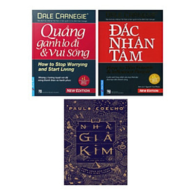 Combo Đắc Nhân Tâm + Quẳng Gánh Lo Đi Và Vui Sống + Nhà Giả Kim (Bộ 3 Cuốn) _FN