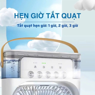 Quạt Phun Sương Điều Hòa Mini Để Bàn Cao Cấp | Có Đèn LED, ĐÈN TRANG TRÍ , ĐỒNG HỒ TREO TƯỜNG