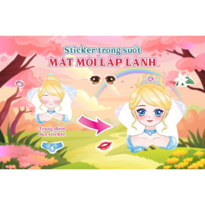 Sách - Trang Điểm Lily - Công Chúa Cổ Tích - Tô Màu Và Bóc Dán Hơn 100+ Stickers Xinh Đẹp Cho Bé Gái - Megabook