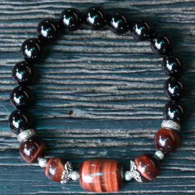 Vòng tay đá thiên nhiên phối lu thống size hạt 8mm - Ngọc Quý Gemstones