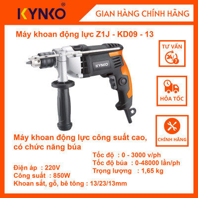 Khoan điện đầu 13mm - KD09 cầm tay chất lượng chính hãng Kynko J1Z- KD09 -13 # 6091