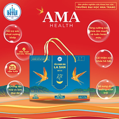 [35% YẾN TƯƠI] Xách Yến Khánh Hoà La San Sụn Vi Cá Tăng Cường Sức Khoẻ Xương Khớp 1 xách x 6 hũ