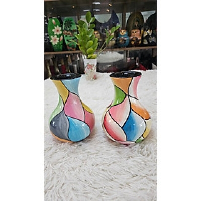 Bình Hoa Sơn Mài Cao Cấp 06 size 18x12 cm cắm hoa, trang trí kệ, bàn làm việc, quà tặng ý nghĩa