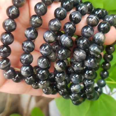 Vòng tay chuỗi đá mắt hổ tự nhiên đen xanh size hạt nhỏ 8mm 21 hạt bóng đẹp cung sanh nữ mệnh thủy mệnh mộc đeo may mắn đá tự nhiên tốt sức khỏe công việc tốt đẹp tài lộc hanh thông xinh tay rẻ đẹp ạ