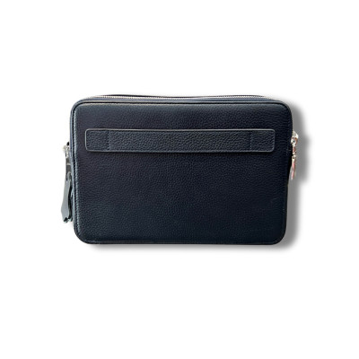 Túi Cầm Tay Nam Đeo Chéo Chính Hãng GENCE TC04 Da Bò Cao Cấp Màu Xanh Navy