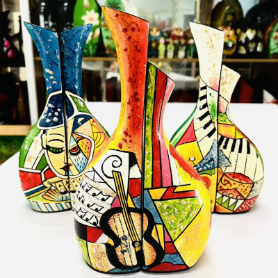 BÌnh hoa sơn mài - Bình đôi tình yêu sơn mài size 24x14 cm - Ý Nghĩa, Lạ mắt