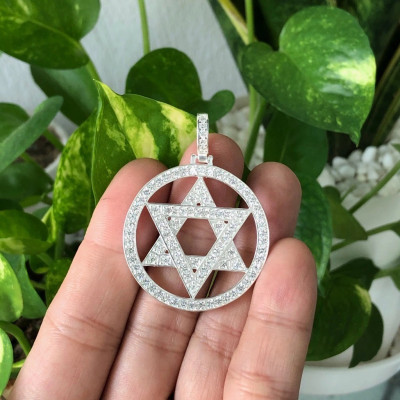 Mặt Dây Chuyền Nam Ngôi Sao 6 Cánh David - BẠC HIỂU MINH MDN464