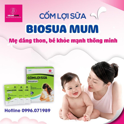 Cốm lợi sữa biosuamum loại  20 gói x 3g Tăng cường chất lượng sữa mẹ