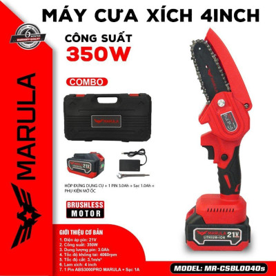 MÁY CƯA XÍCH PIN 4INCH MR-CSBL0040s - MARULA - HÀNG CHÍNH HÃNG