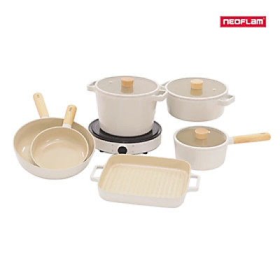 [Hàng chính hãng] Bộ nồi chảo Neoflam Fika 7 món. Made in Korea. Hàng có sẵn, giao ngay
