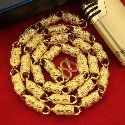 Dây chuyền nam mắt xích đốt trúc kim tiền - NW02