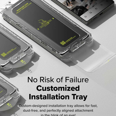 Bộ 2 Miếng Dán cường lực chống nhìn trộm kèm khung dán RINGKE Easy Slide Privacy Tempered Glass dành cho Samsung Galaxy S25 Ultra_ Hàng Chính Hãng