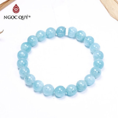 Vòng tay trơn đá Amazonite size hạt 9mm mệnh thủy , mộc - Ngọc Quý Gemstones